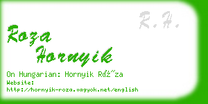 roza hornyik business card